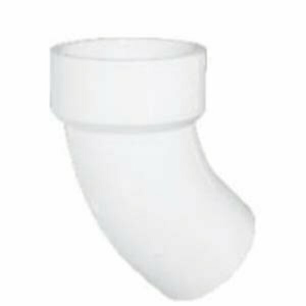 Lesso America Lesso LP323-015 Bend Street Pipe Elbow, 1-1/2 in, Hub x Slip, 45 deg Angle, PVC, White LP323-015B